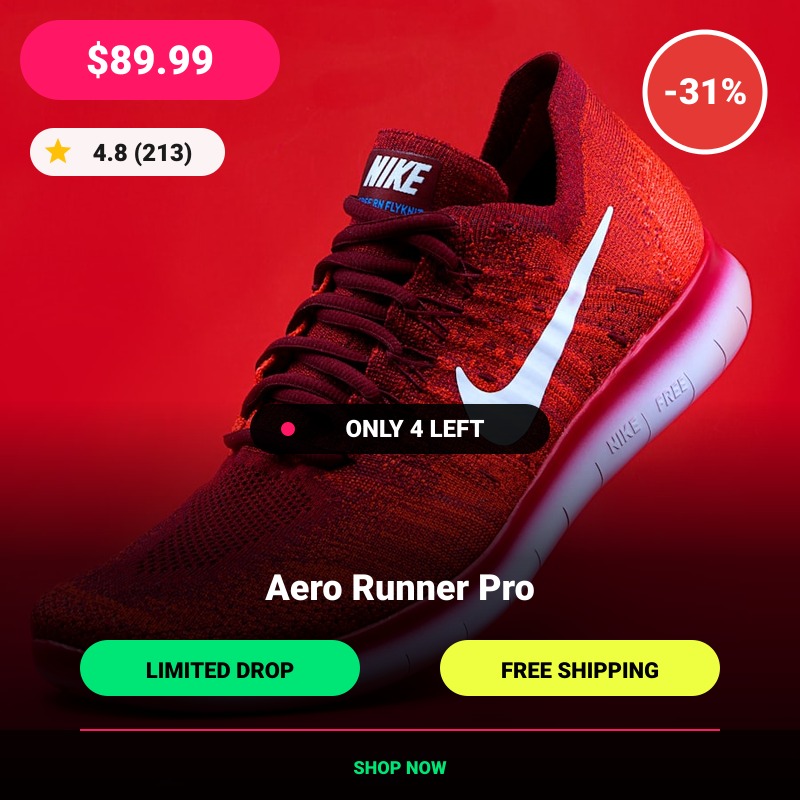 Generated sneaker ad creative