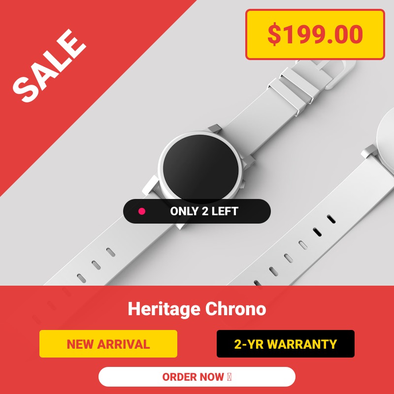 Watch ad creative, Flash Sale template